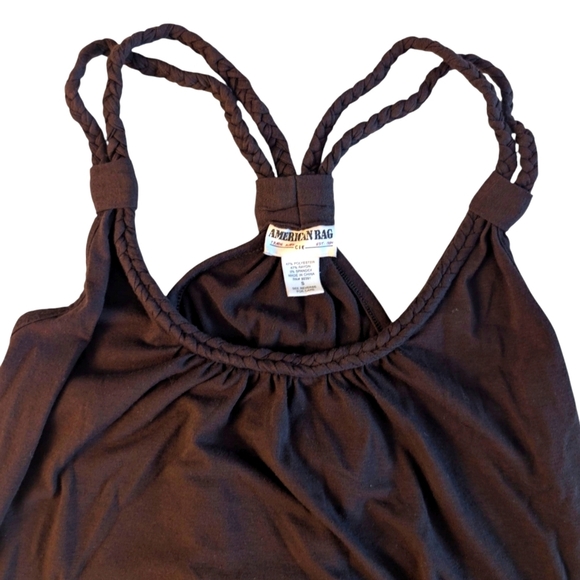 American Rag Brown Women's Sleeveless Top with Braided Straps Size S - Picture 5 of 7